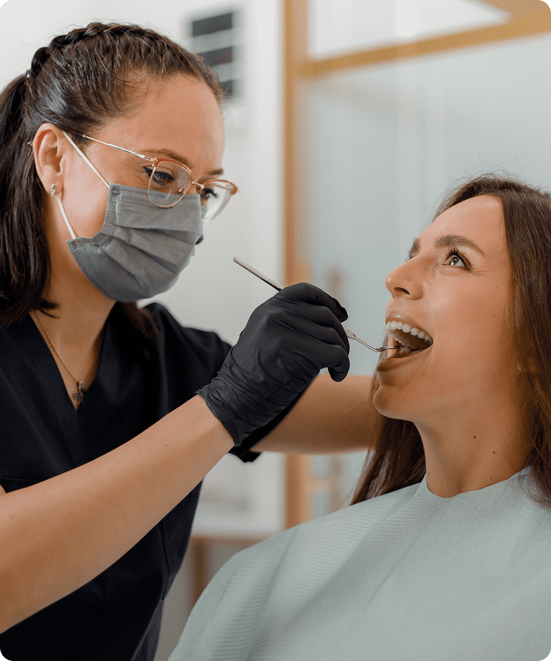 Dental check-up in progress